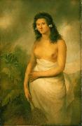John Webber The Tahitian Princess Poedua, the daughter of Orio, Chief of Raiatea oil painting